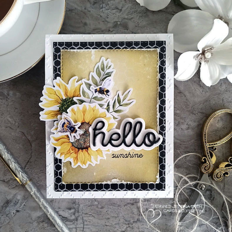 Simon Says Stamp Card Kit of the Month September 2023 Bee Happy ck0923 Hello Card | color-code:ALT11