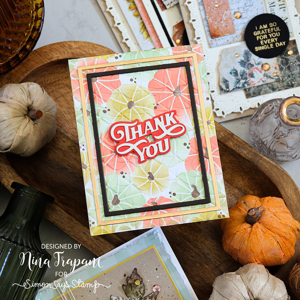 Simon Says Stamp Card Kit of the Month October 2025 Fall Vibes ck1025 Thank You Card