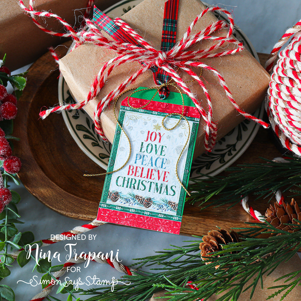 Limited Edition Simon Says Stamp Christmas Wrapped with Love Holiday Gift Giving Kit wwlgk25 Christmas Tag