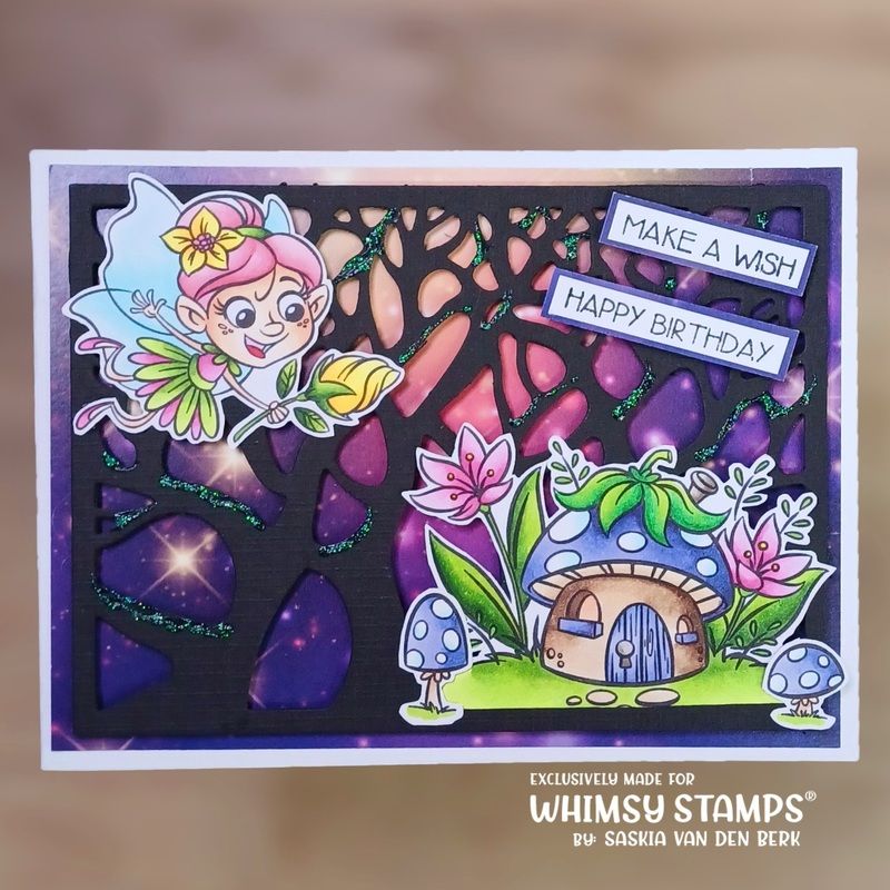 Whimsy Stamps Fairy Land Clear Stamps khb214 happy birthday