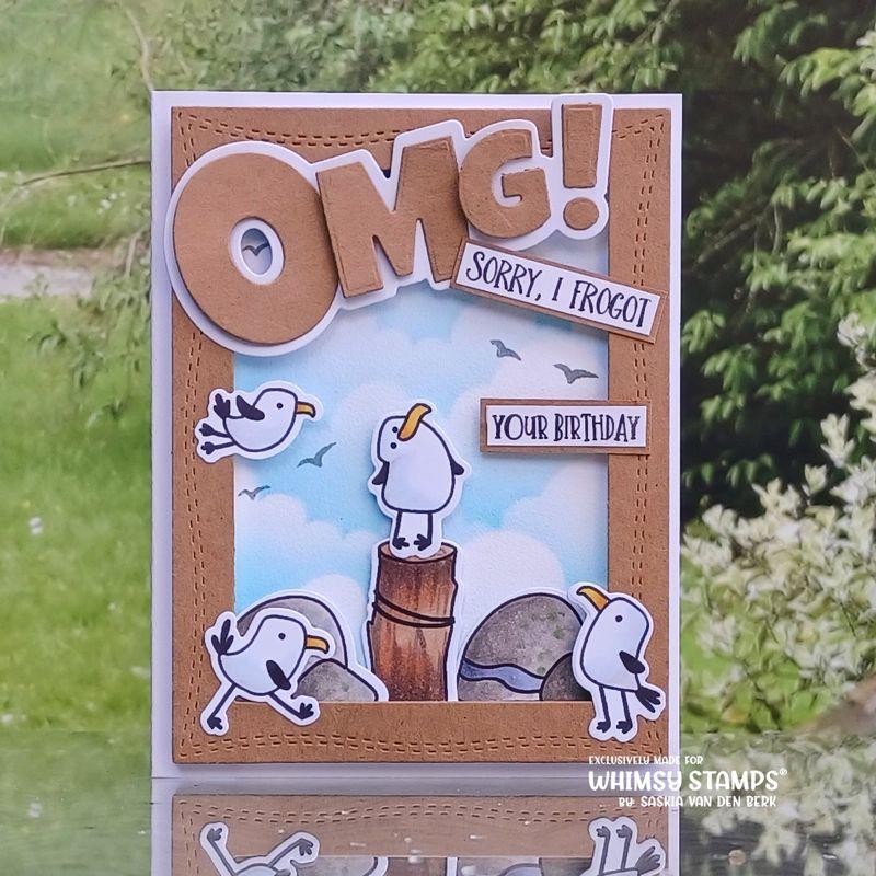 Whimsy Stamps Gullibles Clear Stamps CWSD147b birds