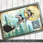 Tim Holtz Sizzix Reindeer Sleigh Thinlits Dies 666337 moonlight