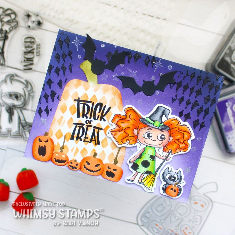 Whimsy Stamps Pumpkin and Mini Jacks Dies wsd217 trick or treat
