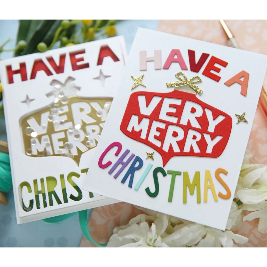 Simon Says Stamp Very Merry Cover Wafer Dies md112968 All The Joy Christmas Cards | color-code:ALT05