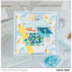 Pretty Pink Posh Congrats Script Hot Foil Plate shaker