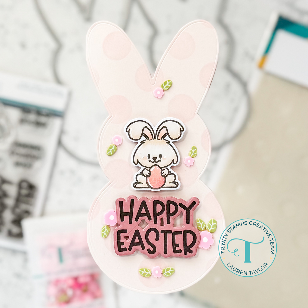 Trinity Stamps Squishy Bunny Card Dies tmd-279 Mini Happy Easter Card