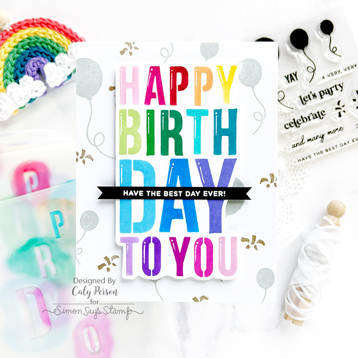 CZ Design Clear Stamps Layering Birthday Add Ons cz63c Out Of This World Birthday Card | color-code:ALT03