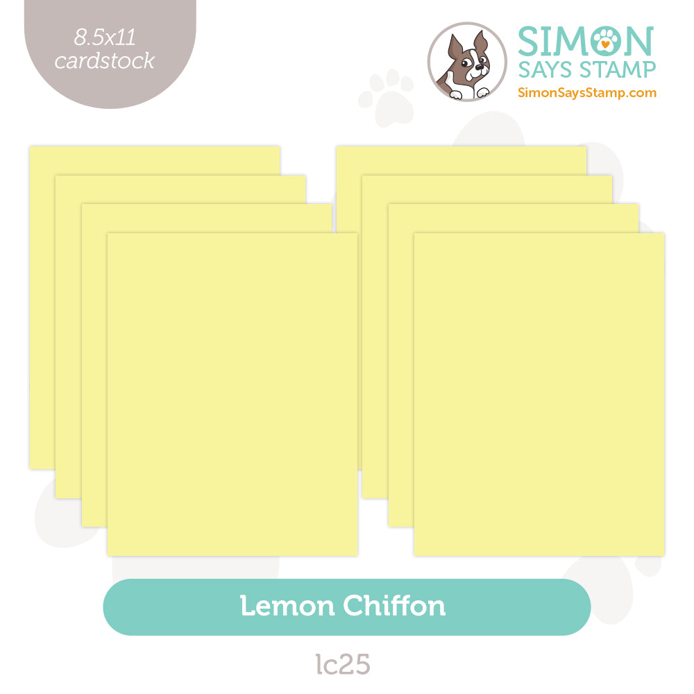 Simon Says Stamp Cardstock 100lb Lemon Chiffon Yellow LC25