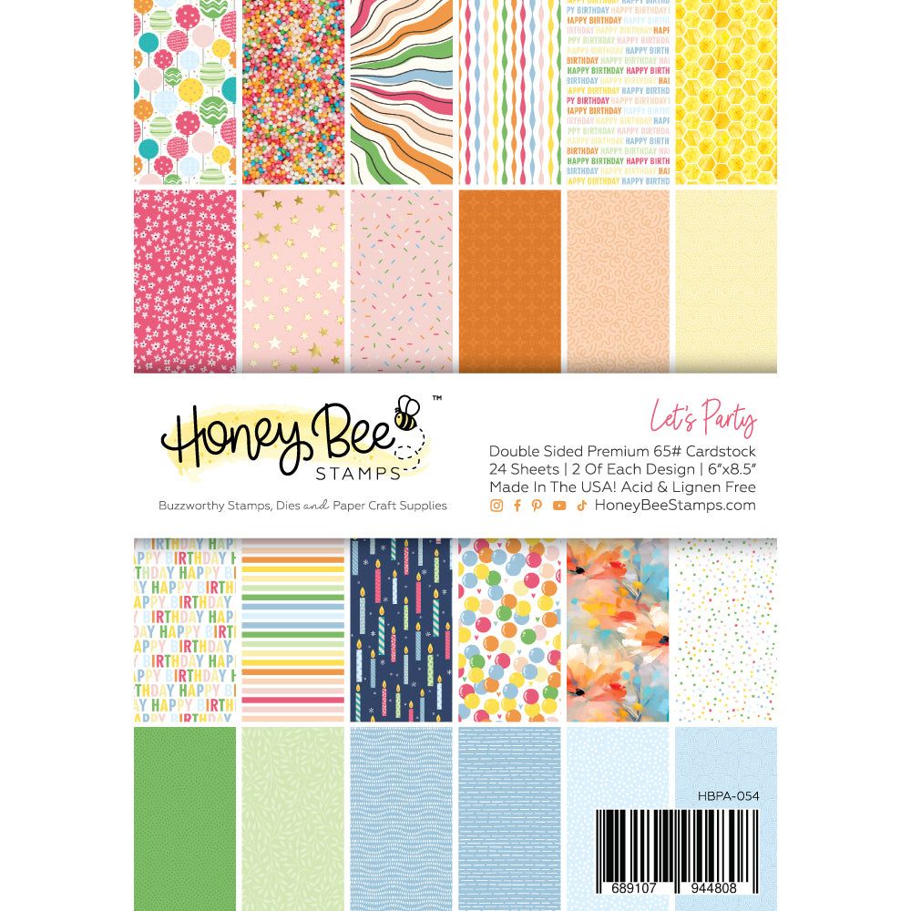 Honey Bee Let's Party 6 x 8.5 Paper Pad hbpa-054