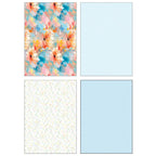 Honey Bee Let's Party 6 x 8.5 Paper Pad hbpa-054 Flowers Shades Of Blue
