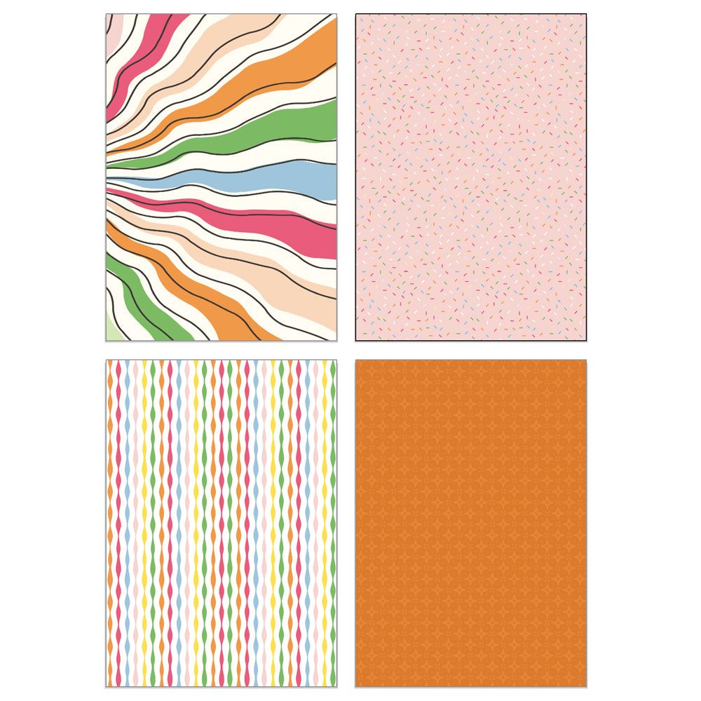 Honey Bee Let's Party 6 x 8.5 Paper Pad hbpa-054 Sprinkles And Color Rays