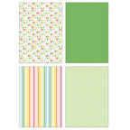 Honey Bee Let's Party 6 x 8.5 Paper Pad hbpa-054 Stripes And Happy Birthday Sentiments