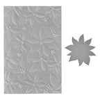 e3d-072 Spellbinders Playful Poinsettia 3D Embossing Folder
