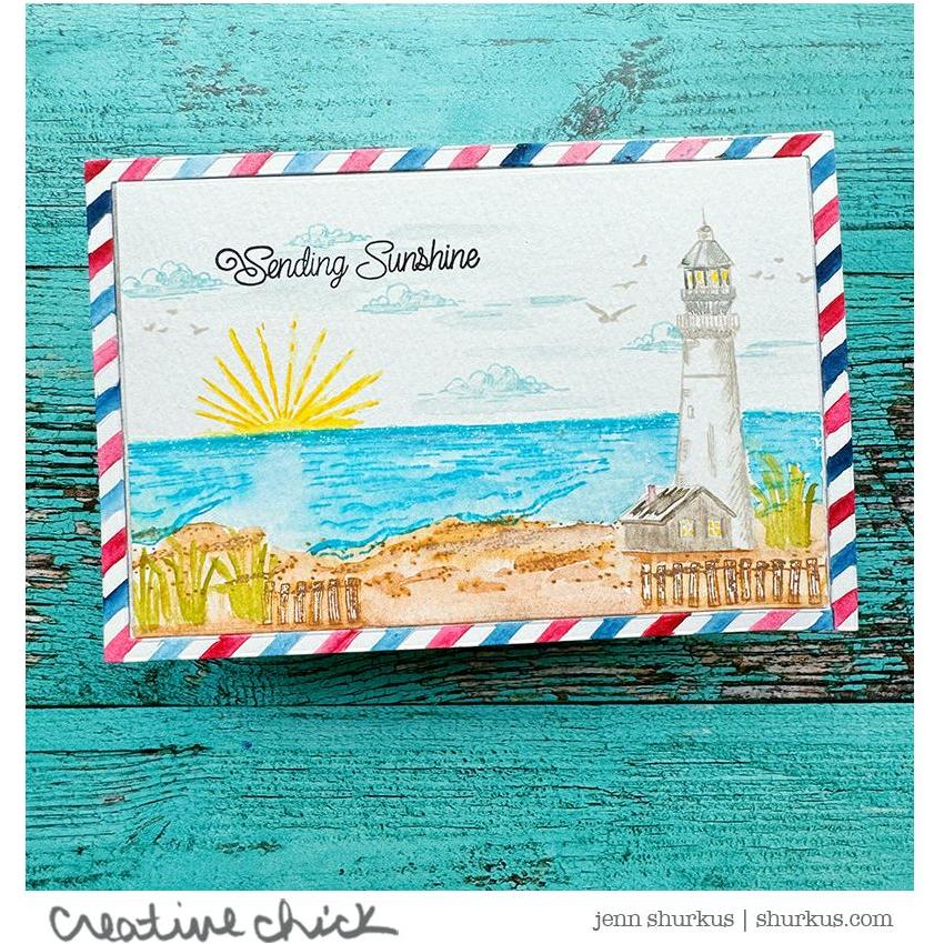 Honey Bee Sunkissed Summer Clear Stamps hbst-606 Sending Sunshine Card