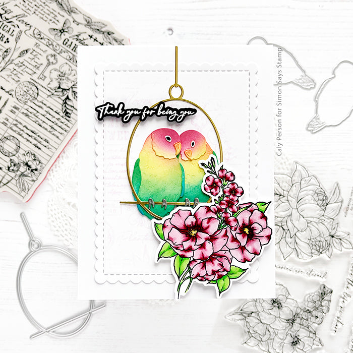Honey Bee Eternal Love Clear Stamps hbst-522 Tropical Thank You Card | color-code:ALT01