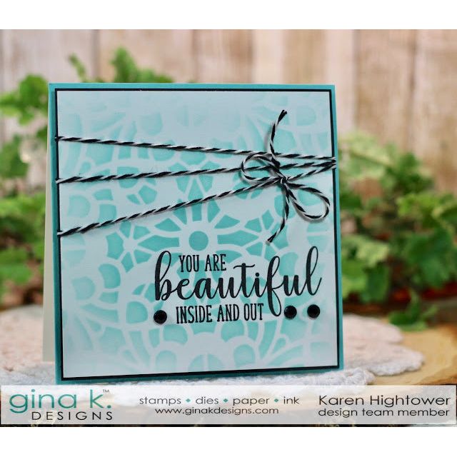 Gina K Designs LOVELY LACE Stencil 3436 beautiful