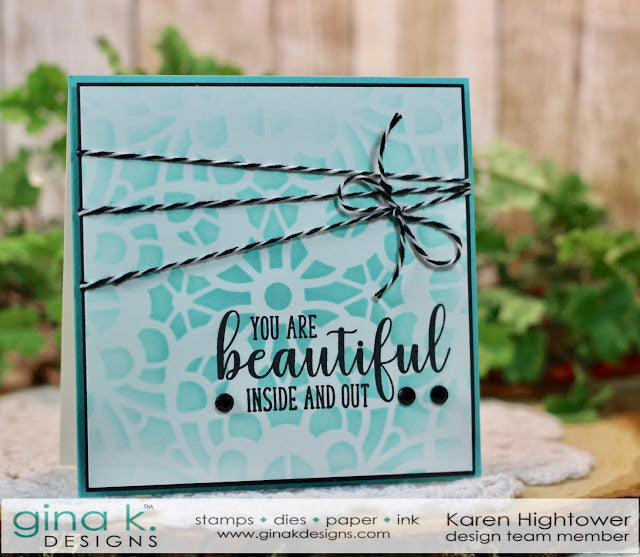 Gina K Designs LOVELY LACE Stencil 3436 beautiful