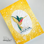 Honey Bee Lovely Layers Hummingbird Dies hbds-llhumb Birthday Wishes Card