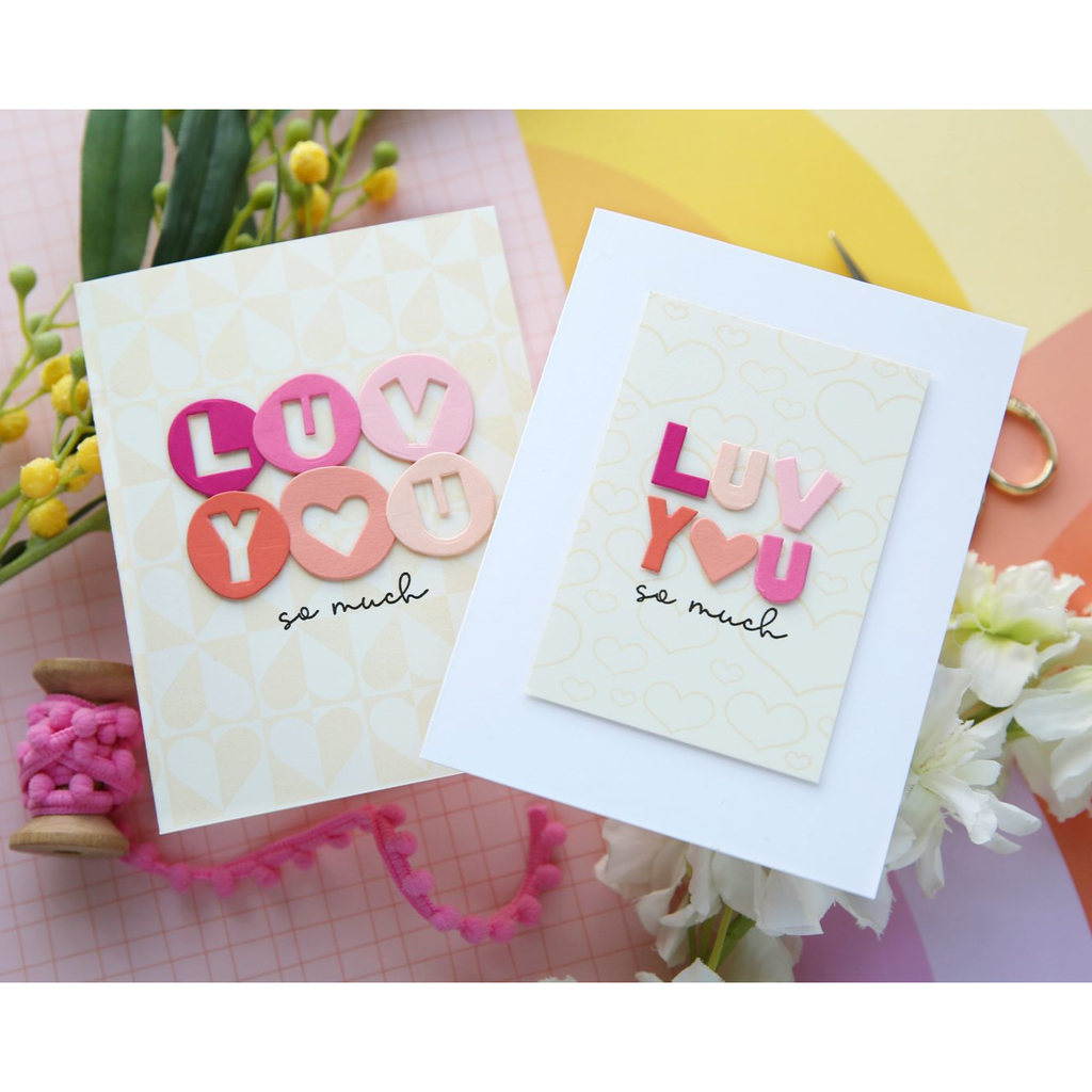 Simon Says Stamps and Dies Circle Sentiments set902cs To Love Love You Cards | color-code:ALT07