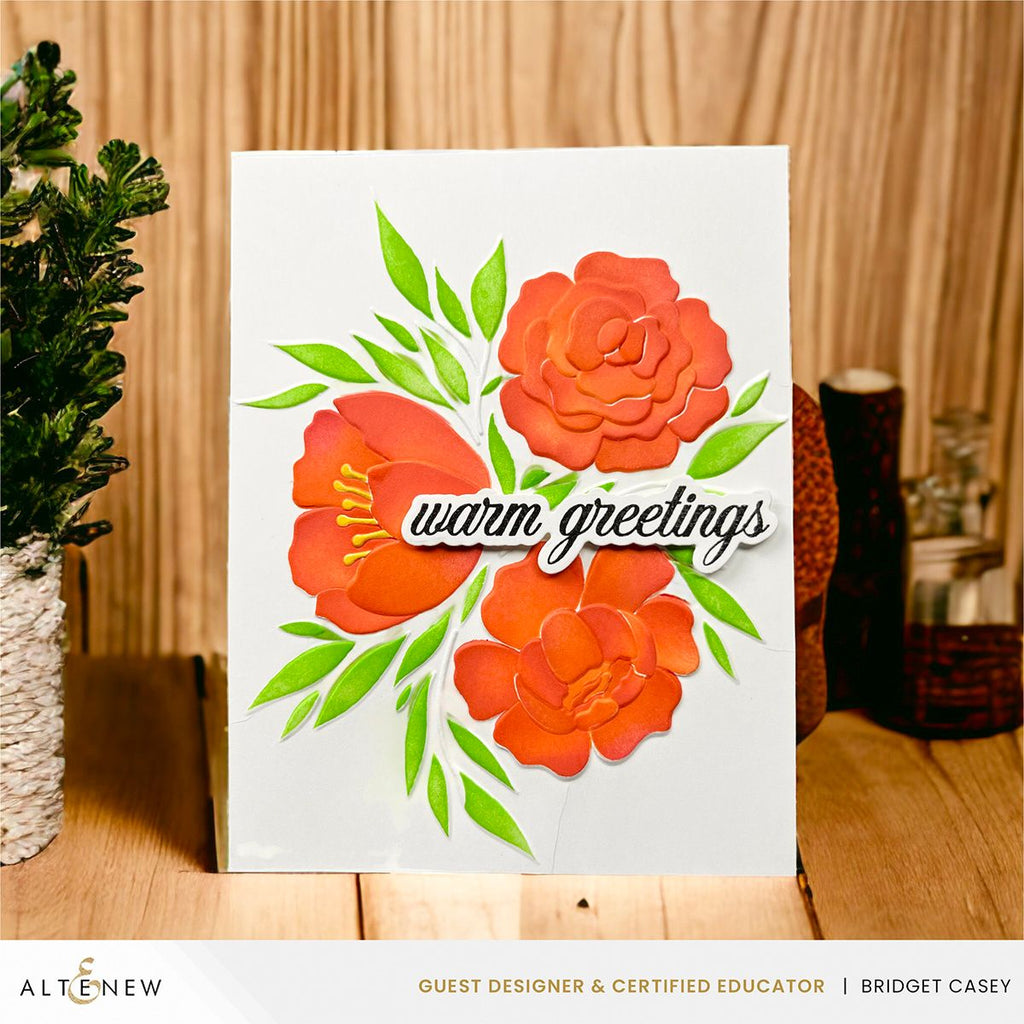 Altenew Whimsy Motif Simple Coloring Stencils alt8469 warm greetings