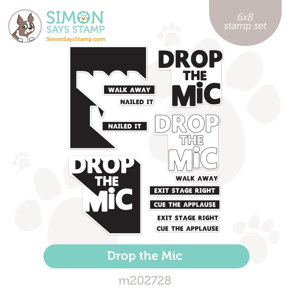 Simon Says Clear Stamps Drop The Mic m202728 Stamptember