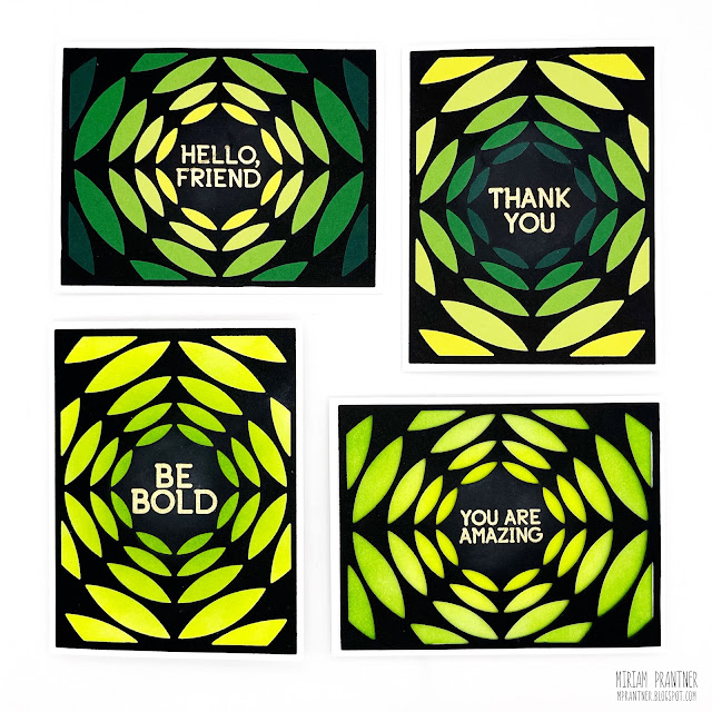 Simon Says Stamps and Dies You Rock with Nested Leaves set782yr Green Card Set | color-code:ALT02