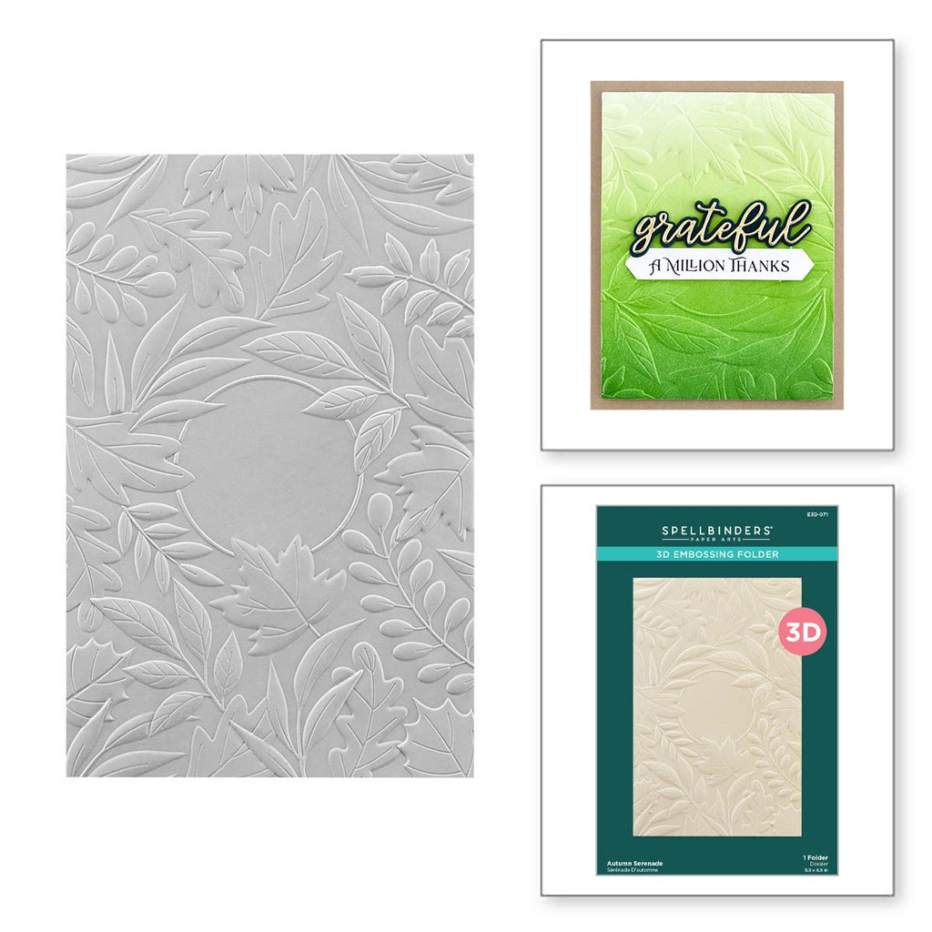 e3d-071 Spellbinders Autumn Serenade 3D Embossing Folder product image