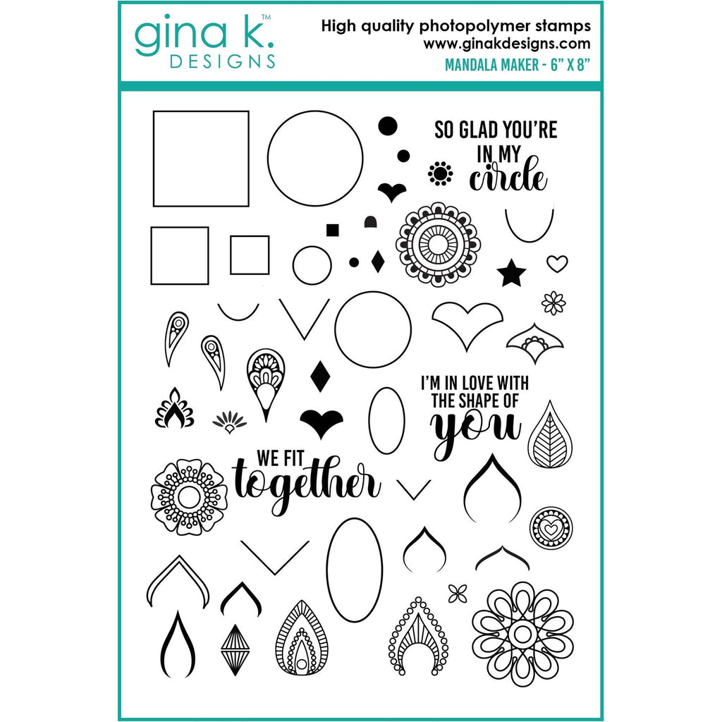 Gina K Designs MANDALA MAKER Clear Stamps 3337
