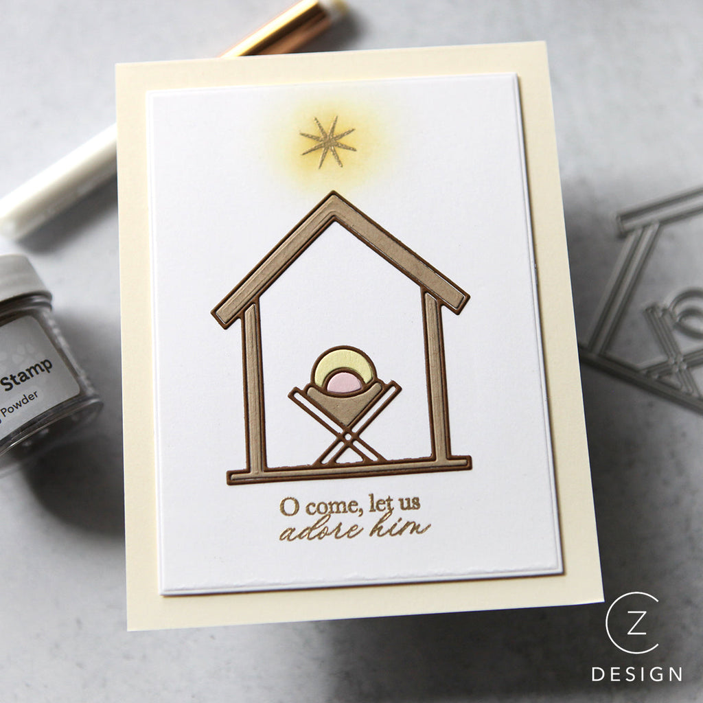 PREORDER Simon Says Stamp The Manger Wafer Die sssd112962 Christmas Card | color-code:ALT06