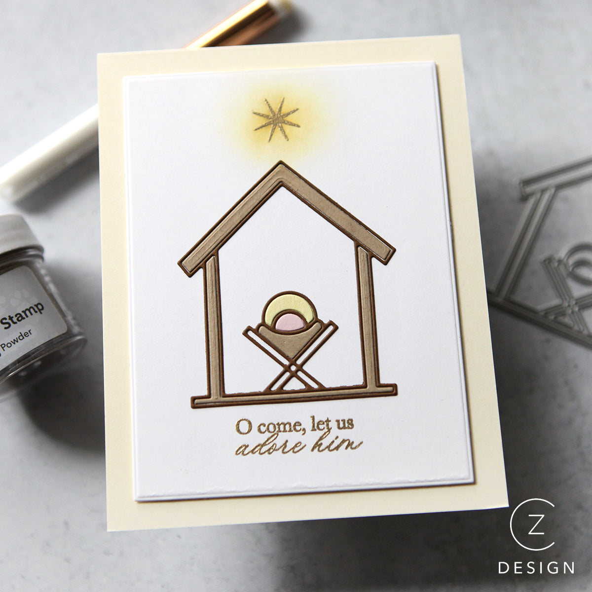 PREORDER Simon Says Stamp The Manger Wafer Die sssd112962 Christmas Card | color-code:ALT06