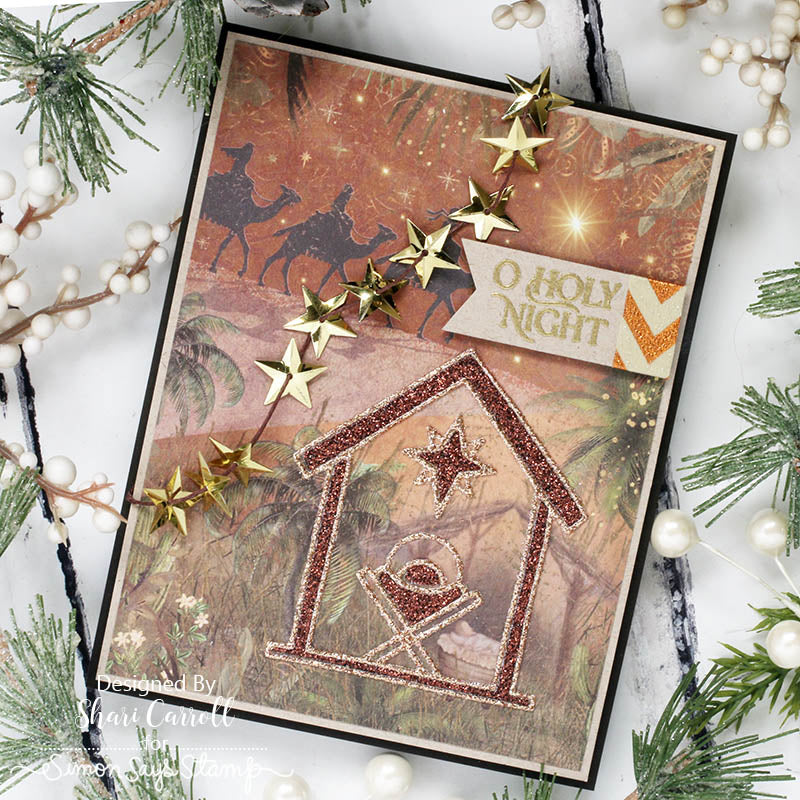 PREORDER Simon Says Stamp The Manger Wafer Die sssd112962 Christmas Card | color-code:ALT03