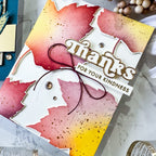 Simon Says Stamp Set of 4 Stencils Red Maple 1102mtc Gratitude Card | color-code:ALT11