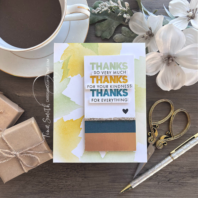 Simon Says Stamp Set of 4 Stencils Red Maple 1102mtc Gratitude Card | color-code:ALT02