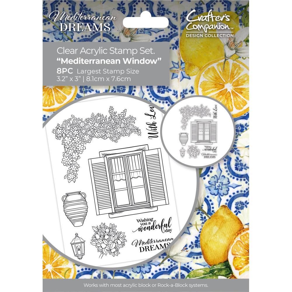 Crafter's Companion Mediterranean Window Clear Stamp Set med-ca-st-medwi