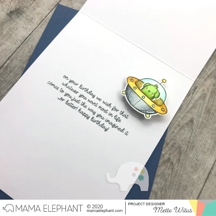 Mama Elephant Inside Birthday Messages Clear Stamps