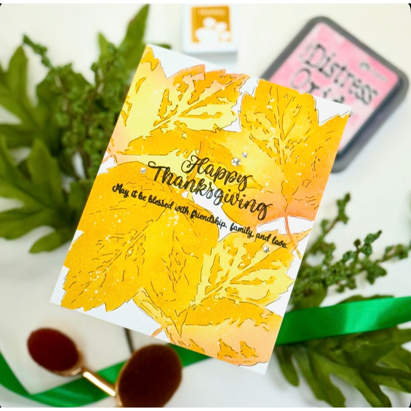 Simon Says Clear Stamps Counting Blessings 3343ssc Thanksgiving Card