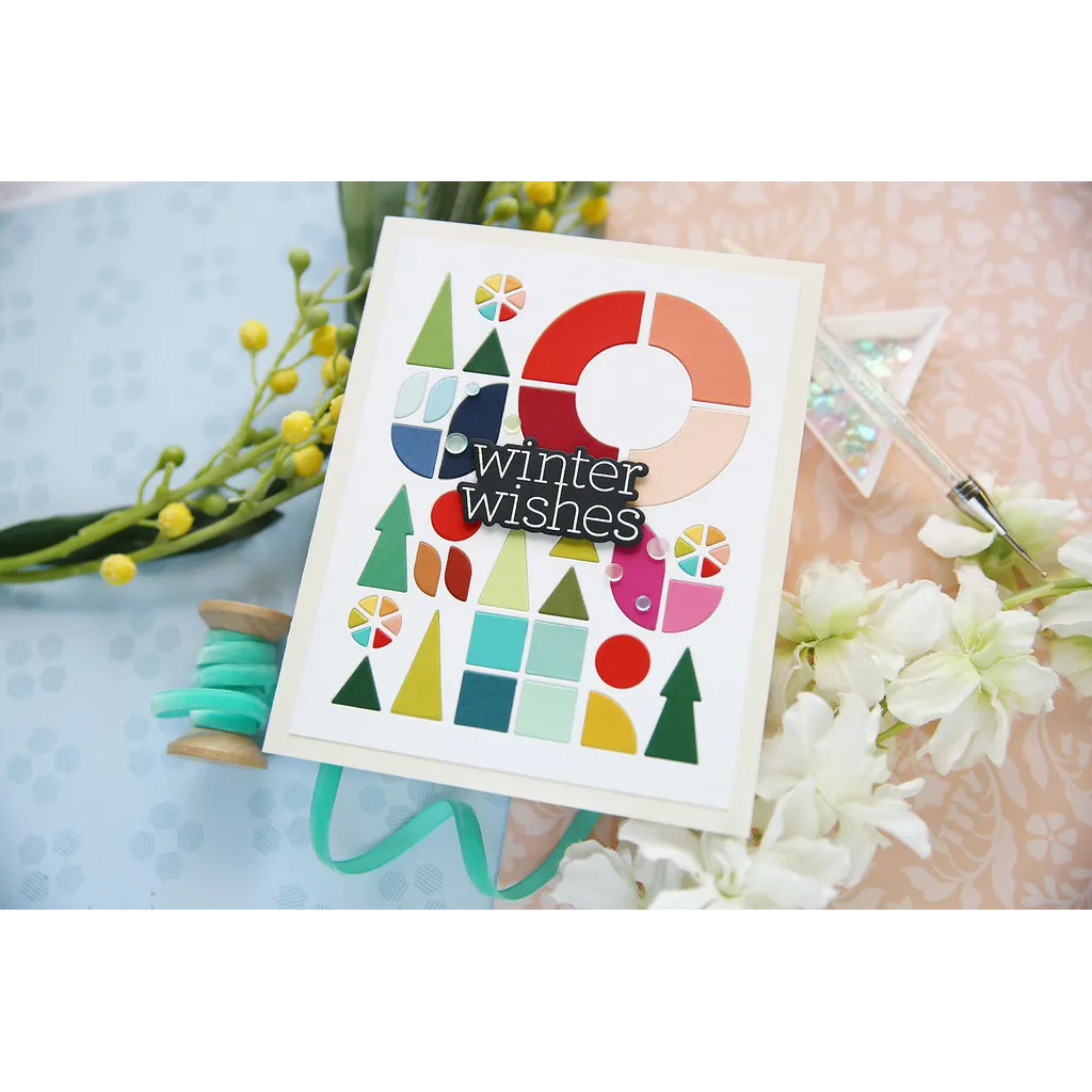 Simon Says Stamp Mid Century Holiday Plate Wafer Dies s866 All The Joy Christmas Card | color-code:ALT01