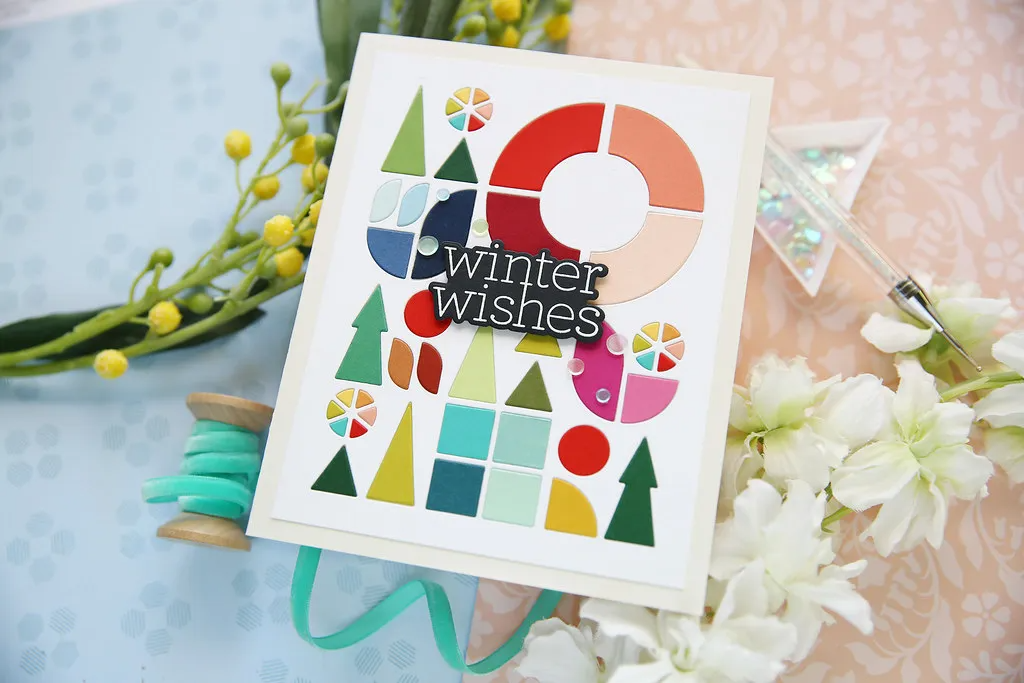 Simon Says Stamp Mid Century Holiday Plate Wafer Dies s866 All The Joy Christmas Card | color-code:ALT01