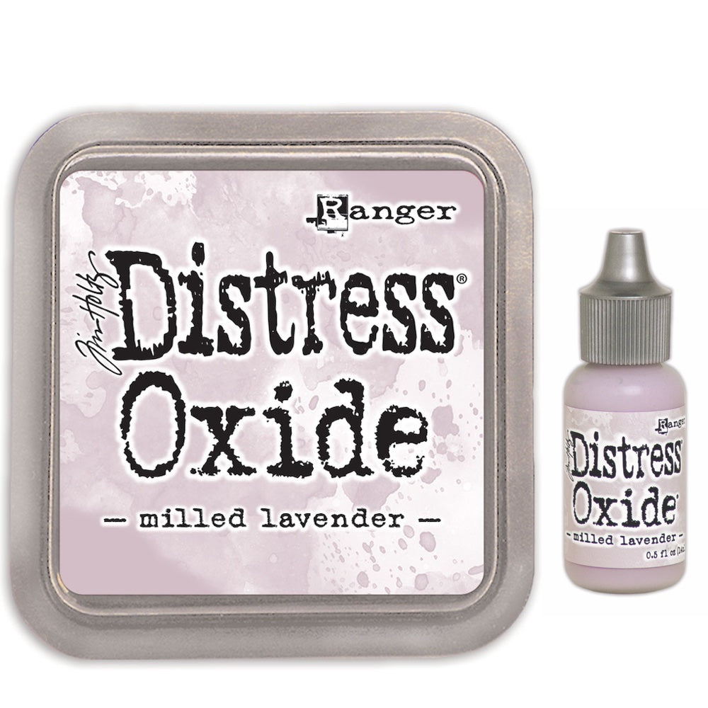 Tim Holtz Distress Milled Lavender Oxide Ink Pad And Reinker Bundle Ranger
