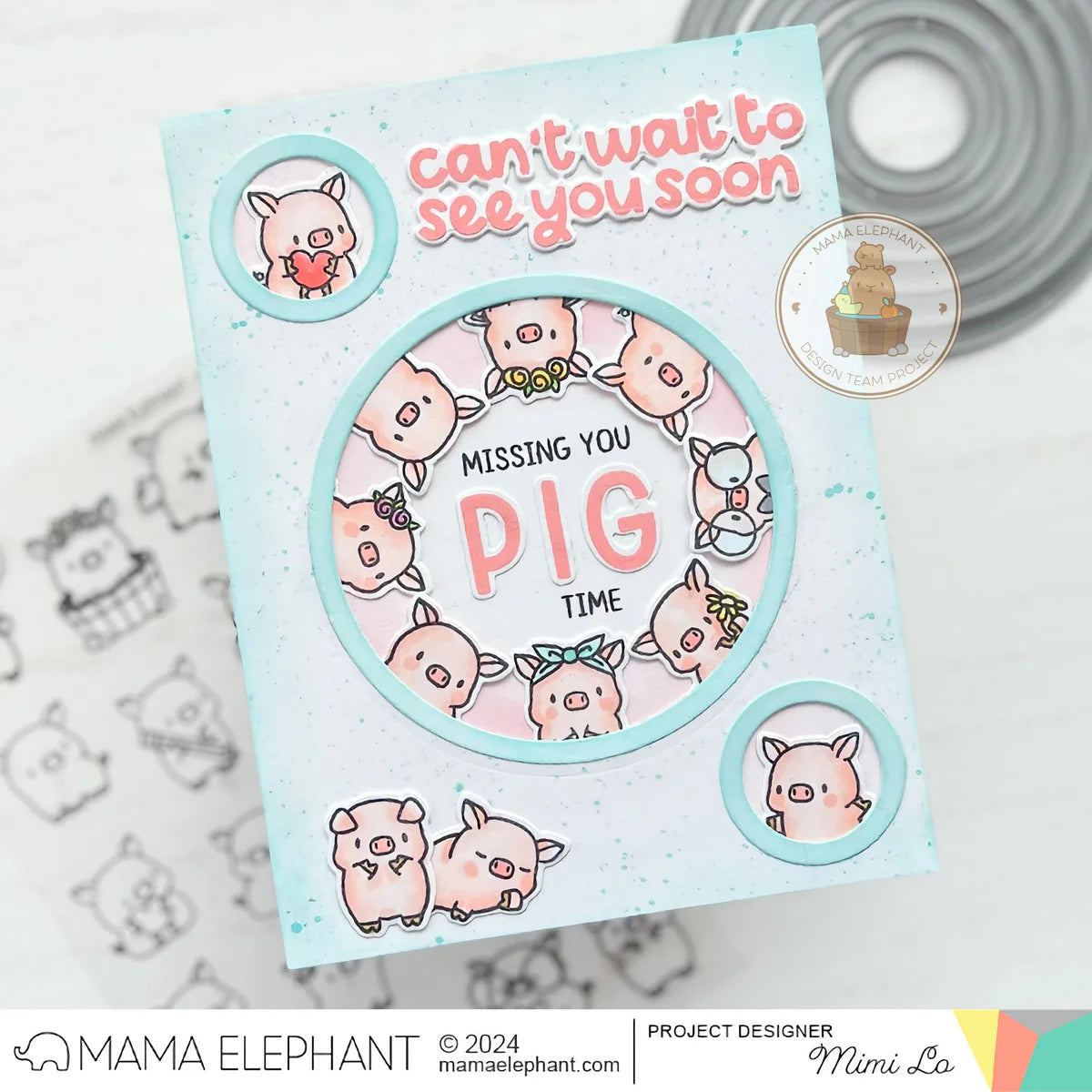 Mama Elephant Plain Circle Frames Creative Cuts Steel Dies*