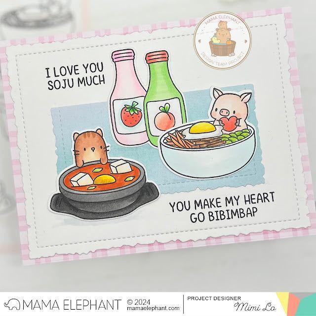 Mama Elephant Deckled Frames Creative Cuts Steel Dies cute pig