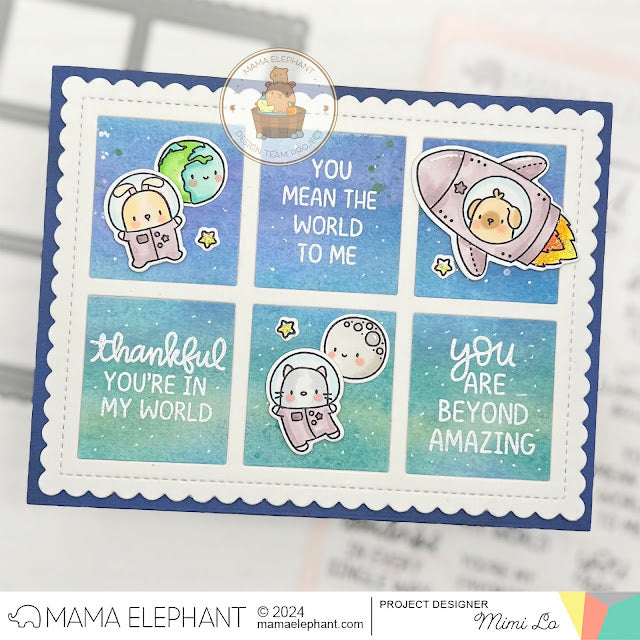 Mama Elephant Celebrating You Clear Stamps and Die Set animals in space