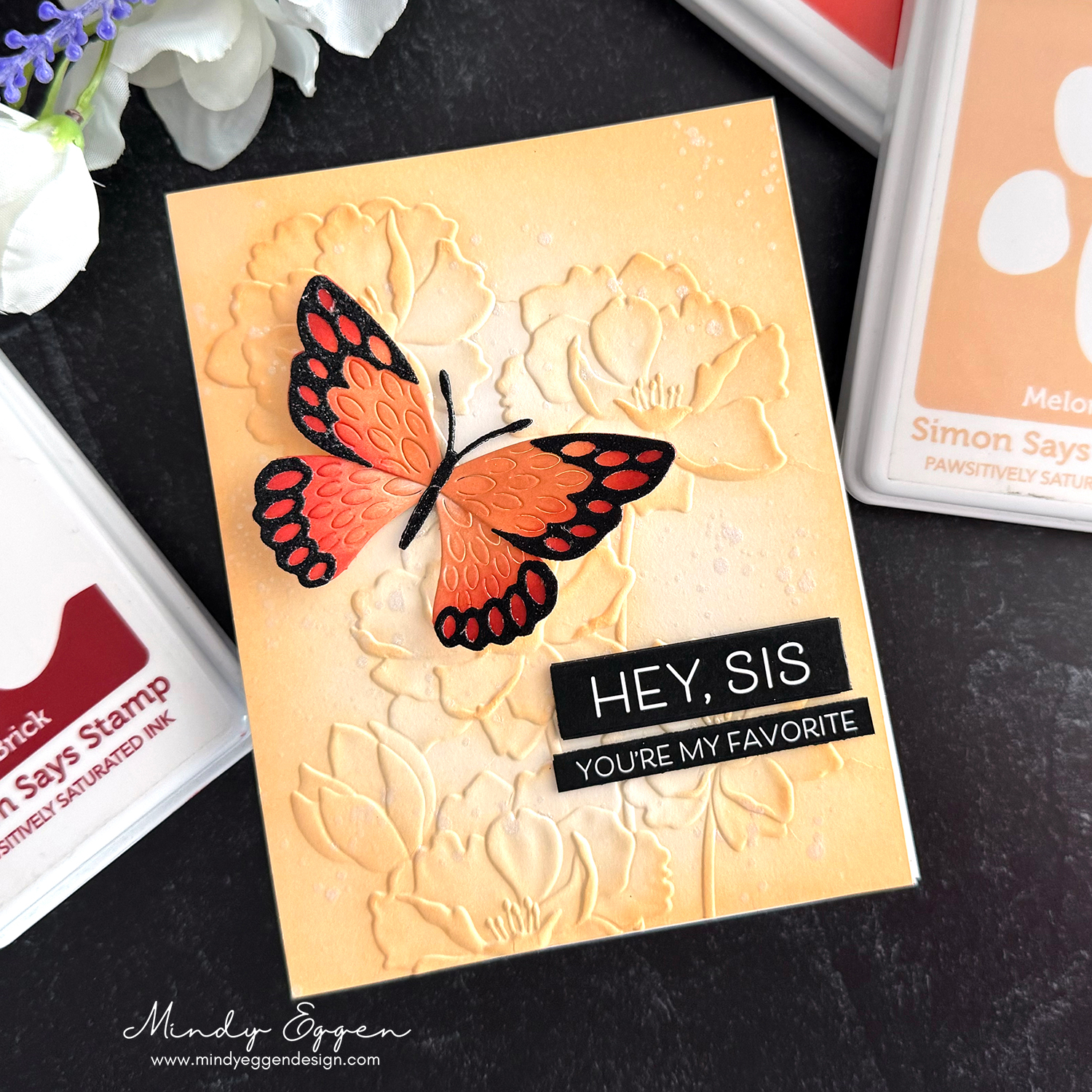 Simon Says Stamp Exquisite Butterfly Wafer Dies s999 You Are My Favorite Sister Card | color-code:ALT07