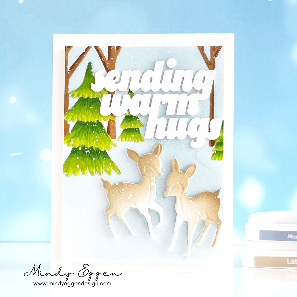 Simon Says Stamp Embossing Folder and Cutting Dies Fawn Surprise sfd551set Christmas Card | color-code:ALT04