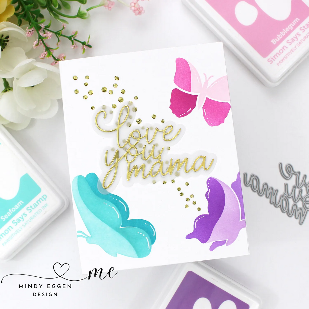 CZ Design Wafer Dies Swoopy Love You Mama czd198 Mother's Day Card | color-code:ALT05