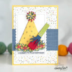 Honey Bee Mini Messages Birthday Clear Stamps hbst-529 Party Hat Card