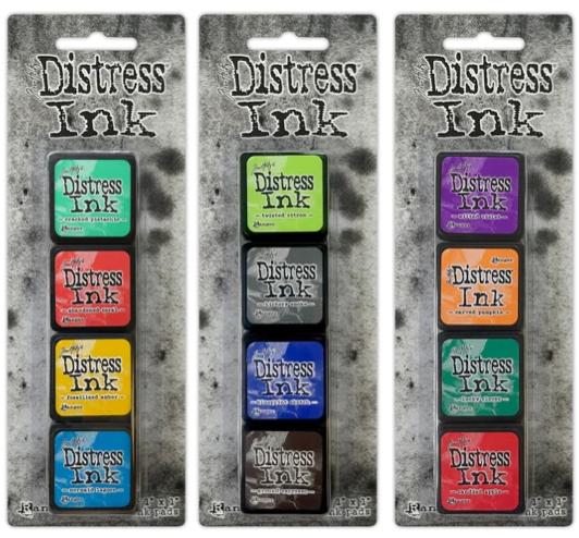 Tim Holtz Mini Distress Ink Pads Sets 13, 14, And 15 Ranger