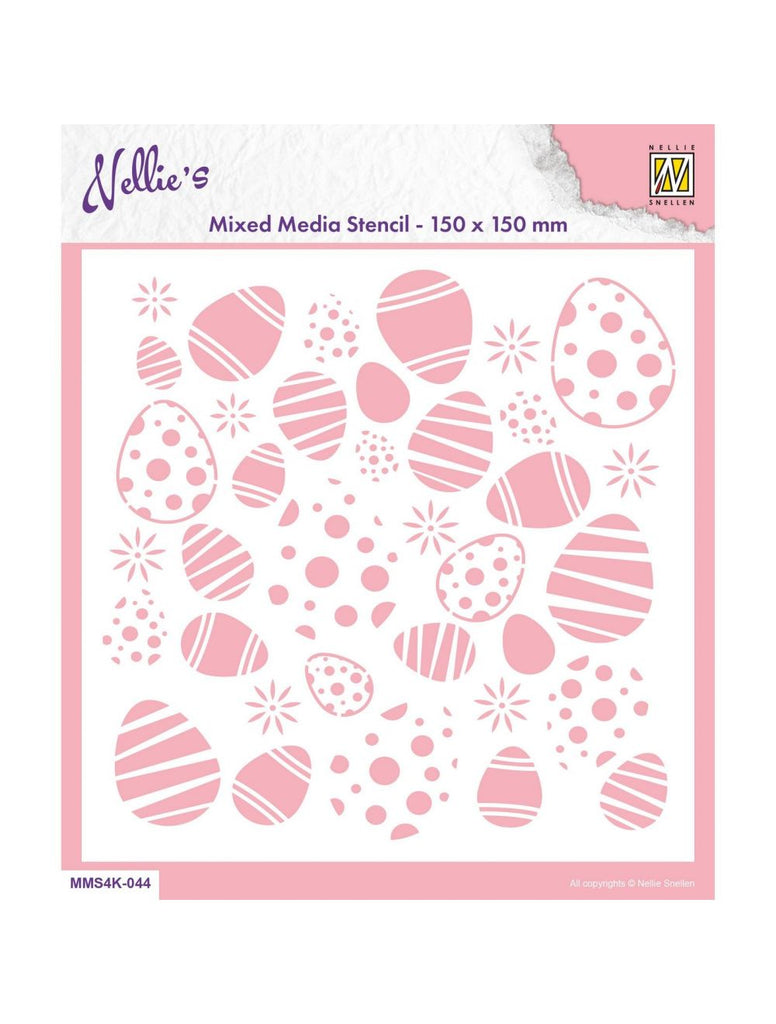 Nellie's Choice Easter Eggs Background Stencil mms4k-044