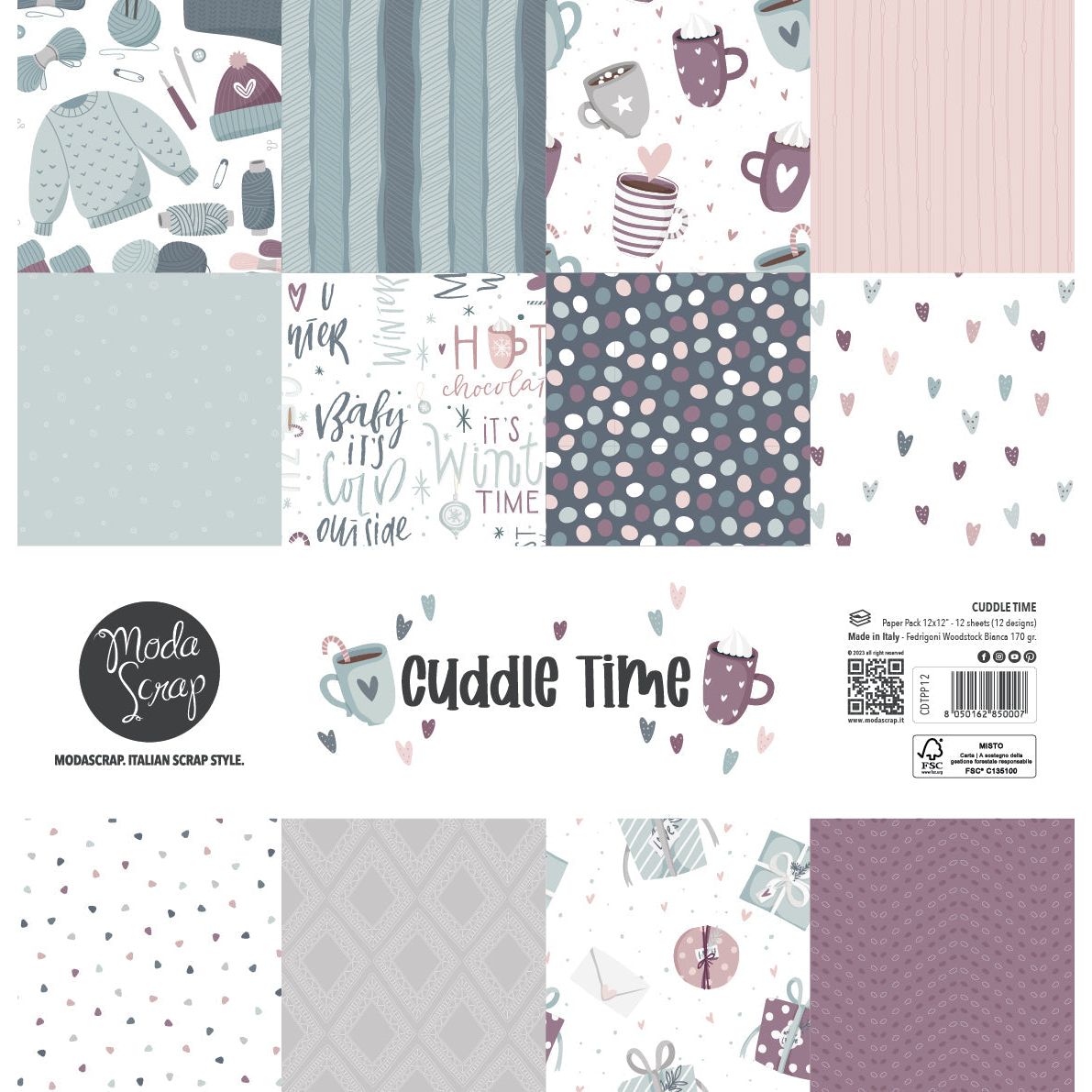 ModaScrap Cuddle Time 12x12 Paper cdtpp12