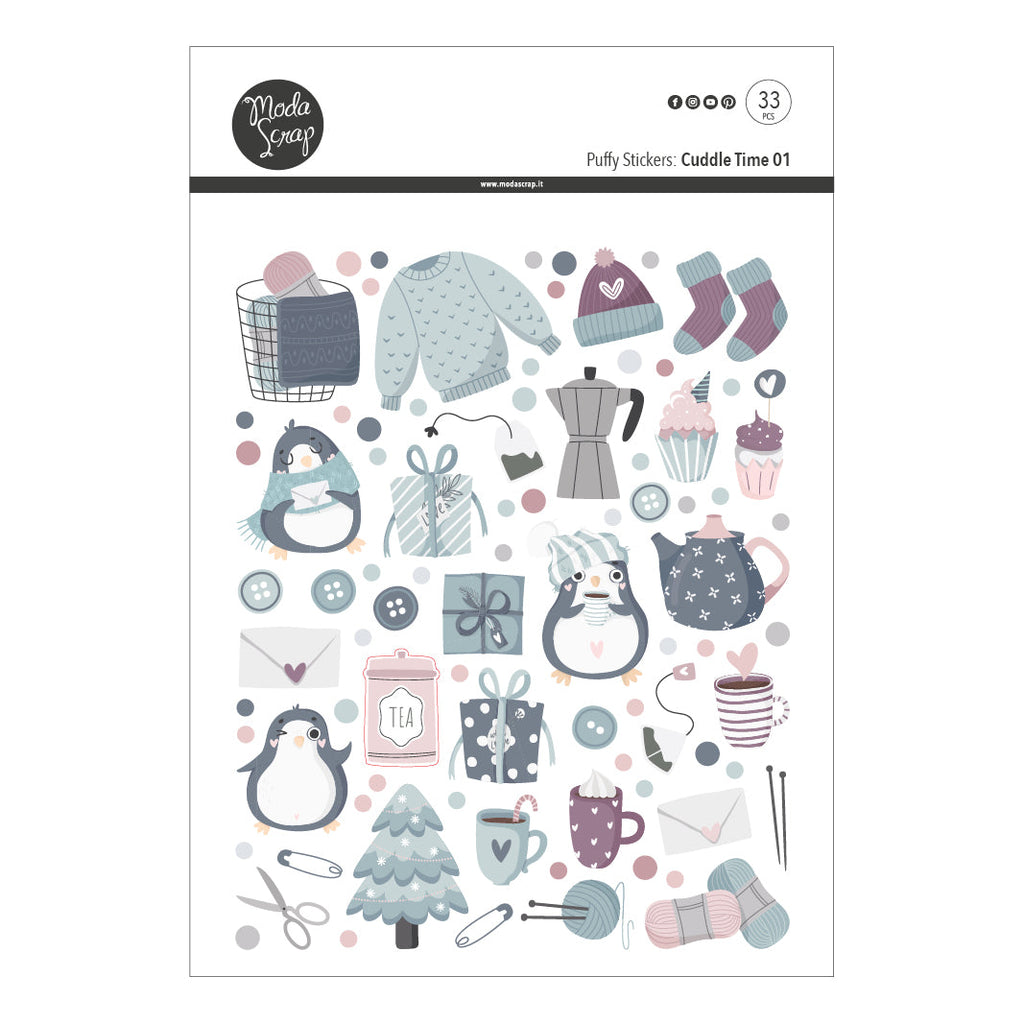 ModaScrap Cuddle Puffy Stickers 1 msps-001